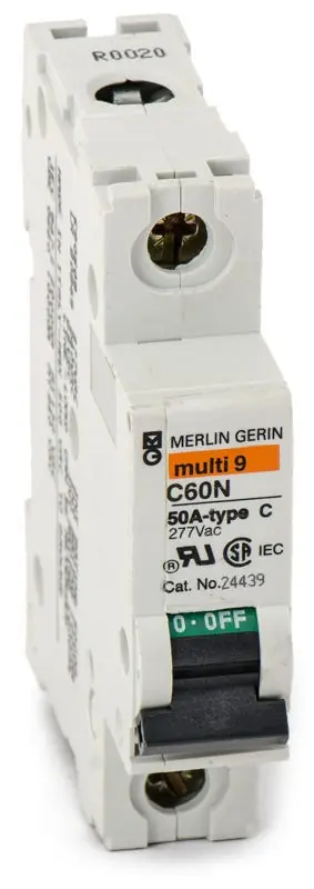 Schneider Electric / Merlin Gerin 24439 - 50A 1 Pole Miniature Circuit Breaker Reduced Price