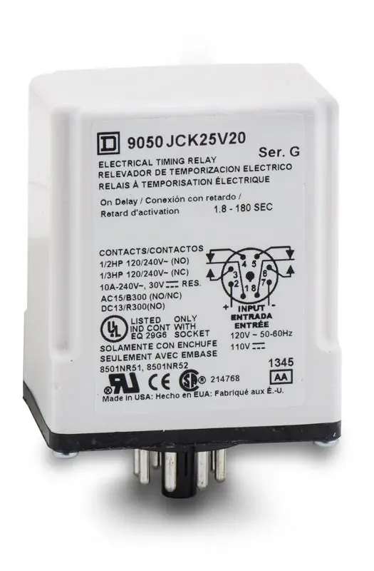 Hassle-Free Returns Square D 9050JCK25V20 Timer Relay