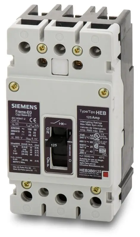 Deal Siemens HEB3B125B - 125A 3 Pole Molded Case Circuit Breaker