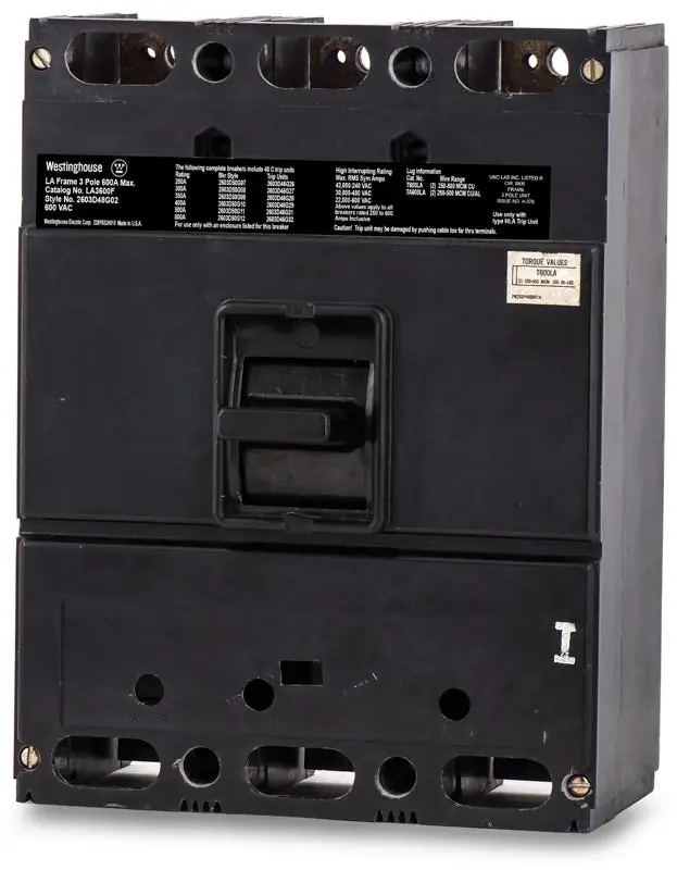 Cutler-Hammer / Westinghouse LA3600F Frame Budget
