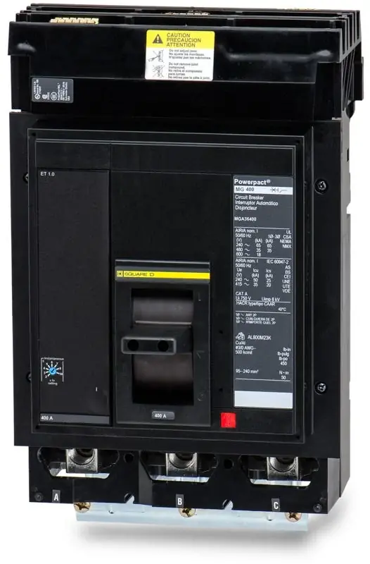 Square D MGA36400 - 400A 3 Pole Molded Case Circuit Breaker Clearance