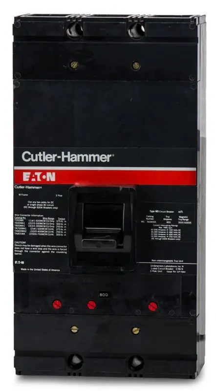 Eaton / Cutler-Hammer MS360800A - 800A 3 Pole Automatic Molded Case Switch Hassle-Free Returns