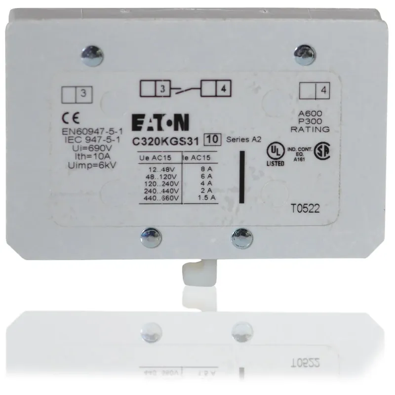 High Quality Eaton C320KGS31 Auxiliary Contact Block