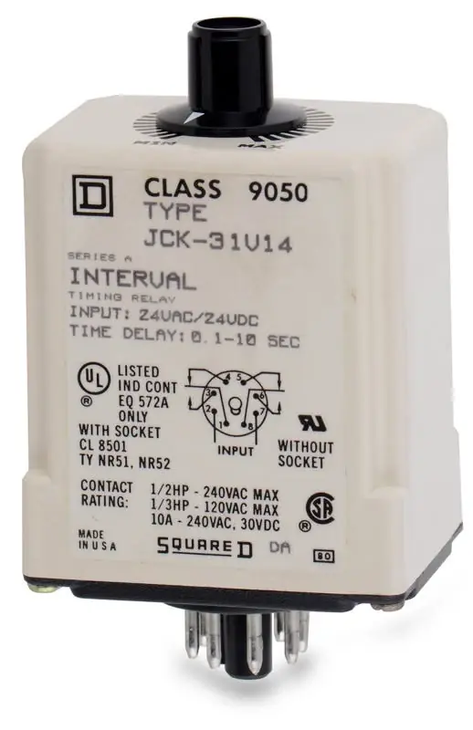 Square D 9050JCK31V14 Timer Relay Markdown