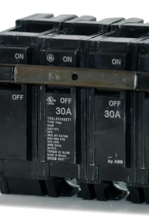 Same Day Shipping ABB / General Electric THQL32030ST1 - 30A 3 Pole Miniature Circuit Breaker