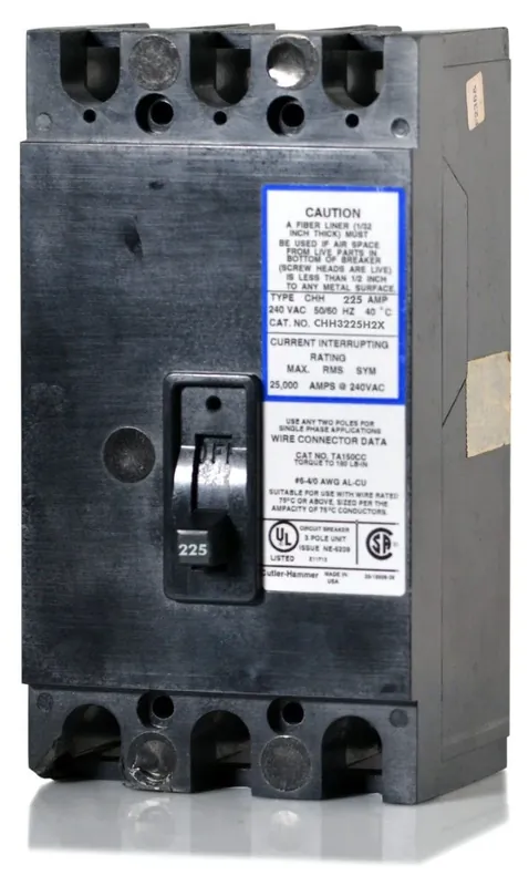 Big Sale Eaton / Cutler-Hammer CHH3225H2X - 225A 3 Pole Molded Case Circuit Breaker
