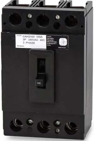 Eaton / Cutler-Hammer CAH3100 - 100A 3 Pole Molded Case Circuit Breaker Free Returns