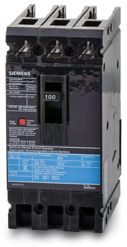 Siemens ED43S100A - 100A 3 Pole Molded Case Switch Best Price