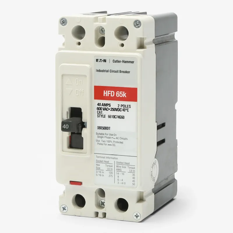 Shop Now Eaton / Cutler-Hammer HFD2040 - 40A 2 Pole Molded Case Circuit Breaker