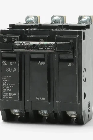 ABB / General Electric THHQB32080 - 80A 3 Pole Molded Case Circuit Breaker Genuine