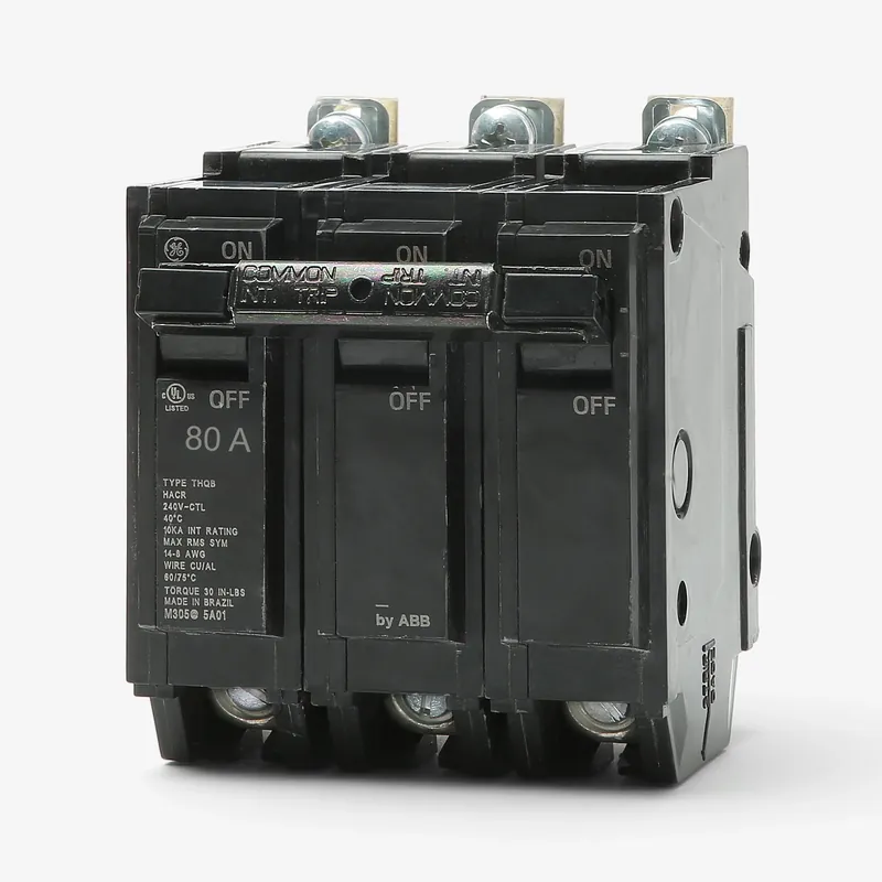ABB / General Electric THHQB32080 - 80A 3 Pole Molded Case Circuit Breaker Genuine