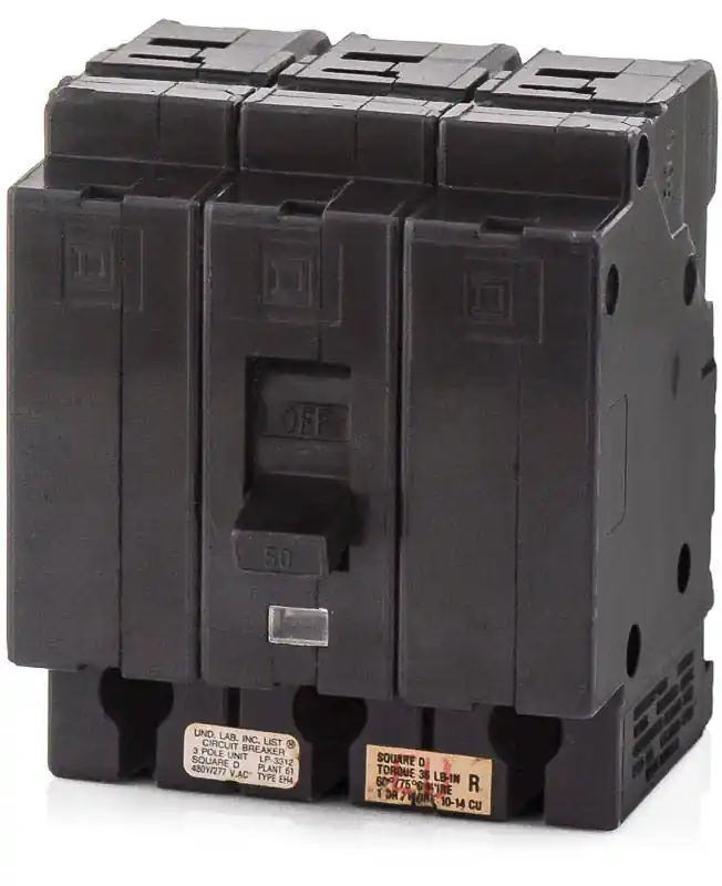 Square D EH34050 - 50A 3 Pole Molded Case Circuit Breaker Professional Grade