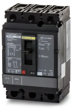 Square D HDP36020 - 20A 3 Pole Molded Case Circuit Breaker Cheap