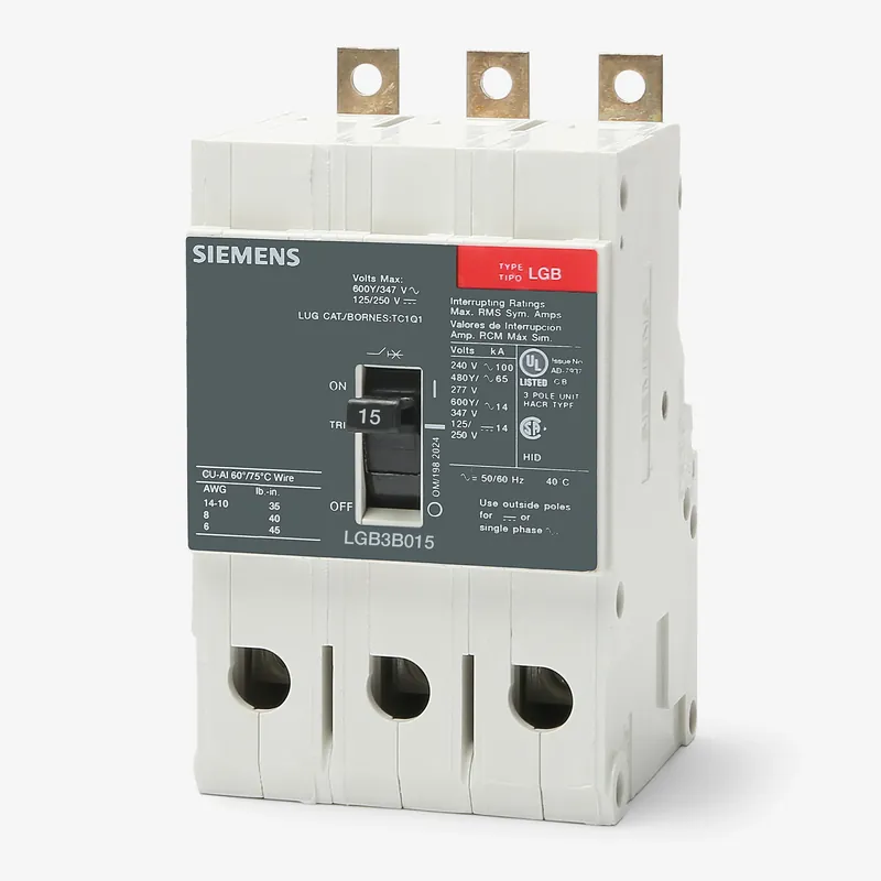 Same Day Shipping Siemens LGB3B015B 3 Pole Circuit Breaker