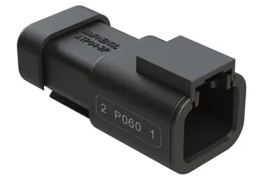 ATP04-2PD-P060 Amphenol Sine - 2-Way Receptacle, 2 Pin, Key D, Nickel, Black New Arrival