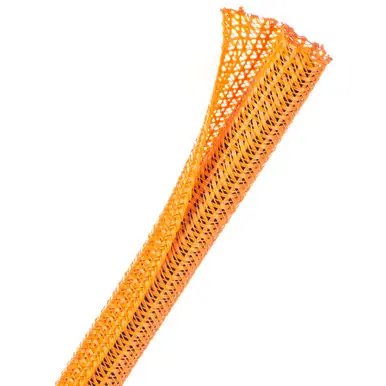 Direct From Factory F6N0.38OR TechFlex Sleeving, F6, PET, 3/8 Inch, Orange, Self-Wrapping, 150ft Spool
