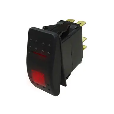SRD1-1A-DC-1-BRN-W Switch Components – Contura Rocker 3P OFF-ON Red LED IP67 Reduced Price