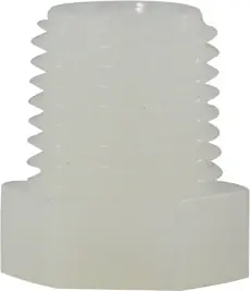 Midland Metal 28607W Hex Head Plug, 1-1/4 in MPT, Nylon, White, 125 Limited Time