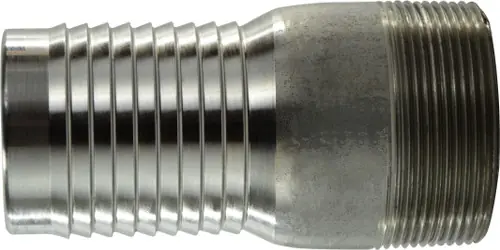 Buy Direct Midland Metal 973704 Combination King Nipple, 1-1/2 in Hose Barbed x 1-1/2 in MPT, Stainless Steel