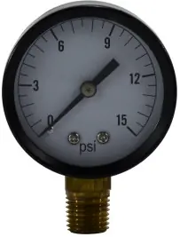 Midland Metal 80005 Pneumatic Pressure Gauge, 2 in Dial, 0 to 160 psi Measuring Range, 1/4 in Connection Next Day Delivery