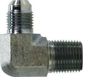 Flash Sale Midland Metal 2501812 90 deg Straight Elbow, 1/2 in 37 deg JIC Male Flared x 3/4 in MPT, Steel