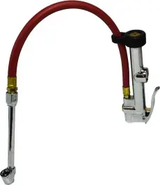 Latest Midland Metal 320011 Inflator with Gauge and Sight Glass, 10 to 120 psi, 12 in L Hose, 1/4-18 in Thread, Steel
