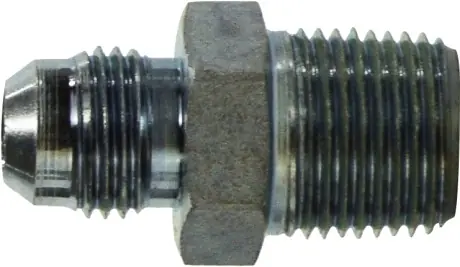 Must Have Midland Metal 240468 Straight Connector, 3/8 in Male JIC x 1/2 in MNPT, Steel