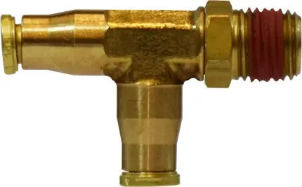 Midland Metal 20163 Swivel Run Tee, 1/4 in Tube OD x 1/4 in Male NPTF x 1/4 in Tube OD, Brass Shop Now