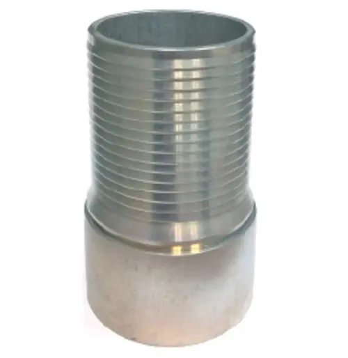 Buchanan Rubber CNSC-300CR-SP Crimplok Combination Nipple, 3 in Hose Barbed x 3 in Square Cut, Steel Buy Direct