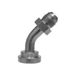 Authentic Midland Metal 17032424 45 deg Adapter Elbow, 1-1/2 in JIC x 1-1/2 in Code 61 Flanged, Steel