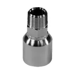 Stainless Adapters 43 Series SS43-06-06MP Crimp Hose Straight Rigid Adapter, 3/8 in Hose x 3/8 in MNPT, Stainless Steel Weekend Sale
