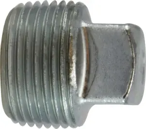 Midland Metal 66657 Square Head Plug, 1-1/2 in MNPT, Steel, Zinc-Plated Reduced Price