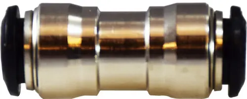 Premium Midland Metal 20727N Straight Union, 8 mm Push-In x 8 mm Push-In, Brass, Nickel-Plated