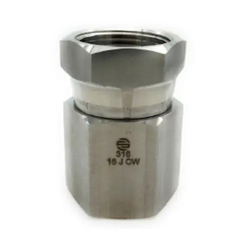 Stainless Adapters SS1405-04-04 Swivel Adapter, 1/4 in FPT x 1/4 in FNPSM, Stainless Steel High Quality