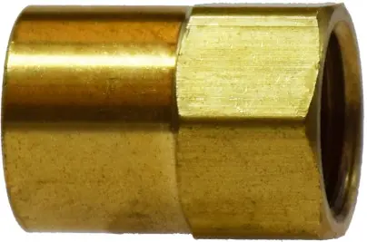 Fresh Stock Midland Metal 12031 Straight Adapter, 7/16 in Inverted Flared x 1/4 in FNPTF, Brass