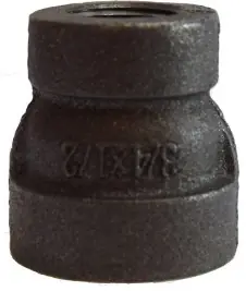Midland Metal 69434 Reducing Coupling, 1/2 in FPT x 1/4 in FPT, Iron, Black, XH Schedule, 300 lb Mega Sale