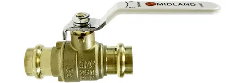 Low Price Midland Metal 940 LF Series 940408LF Ball Valve, 2 in Nominal, Press x Press, 250 psi WOG Pressure