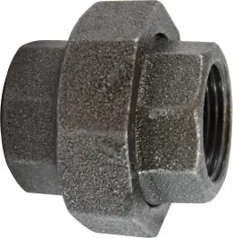 Midland Metal 65605 Union, 1 in FPT x 1 in FPT, Iron, Black, 150 lb Buy Direct