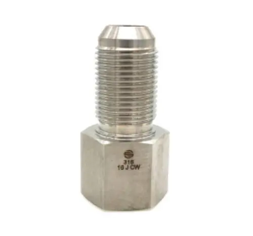 Special Discount Stainless Adapters SS2705-04-04 Bulkhead Connector, 1/4 in Male JIC x 1/4 in FNPT, Stainless Steel