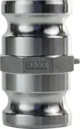 Best Choice Buchanan Rubber SA-200-A Cam and Groove Spool Adapter, 2 in Male Adapter x 2 in Male Adapter, Aluminum