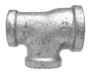 Express Delivery Midland Metal 64347 Reducing Tee, 1-1/4 in FPT x 3/4 in FPT x 3/4 in FPT, Iron, Galvanized, 150 lb