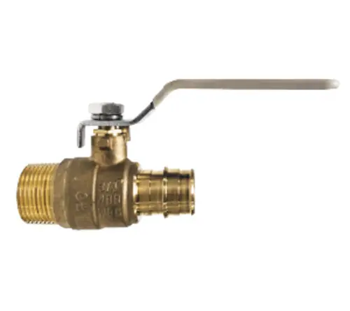 Discount Midland Metal 945631LF Cold Expansion Ball Valve, 1/2 in Nominal, MNPT x PEX, 400 psi WOG Pressure