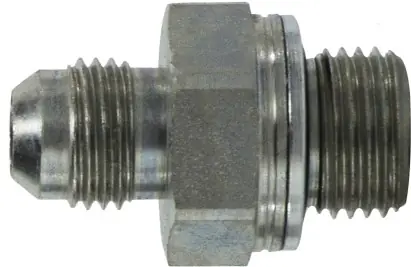 Buy Direct Midland Metal 7005616 Connector, 3/8 in MJIC x M16 x 1.5 Male Metric, Steel
