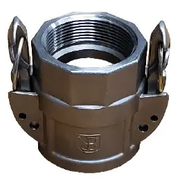 Fast Shipping Buchanan Rubber CGDSL-300-SS1 Cam and Groove Self-Locking Crimplok Coupler, 3 in Type D x 3 in FPT, Stainless Steel