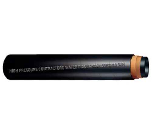 Buchanan Rubber HPCWB-150 High Pressure Contractor‘s Water Discharge Hose, 100 ft L, 150 psi, Rubber Tube, Black Buy Online