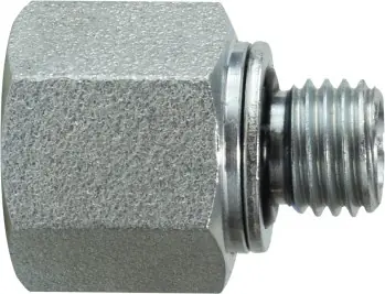 Get Yours Midland Metal 7045210 Straight Adapter, 1/8 in FPT x M10 Male Metric, Steel