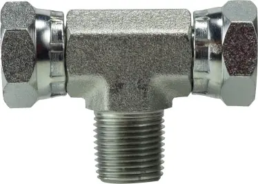 Bargain Midland Metal 160122 Swivel Tee, 1/8 in FNPSM x 1/8 in FNPSM x 1/8 in Male Pipe, Steel