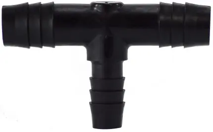 Professional Grade Midland Metal 33423B Reducing Branch Tee, 1/4 in Hose Barbed x 1/4 in Hose Barbed x 3/8 in Hose Barbed