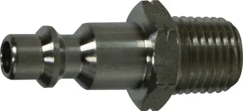 Markdown Midland Metal 28546SS Industrial Interchange Plug, 1/4 in MIP, Stainless Steel