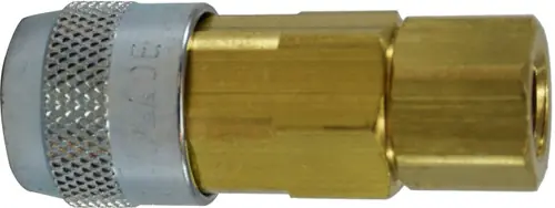 Midland Metal 28684 Lincoln Interchange Coupler, 1/4 in 1/4 in FIP, Brass Certified